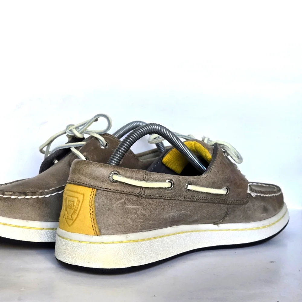 Sperry Top-Sider Cup Grey Leather Boat Shoes - Mens Size US 10 M Model #0219212